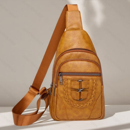 Retro Leather Crossbody & Chest Bag – Unisex Men’s and Women’s Style