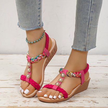 Bohemian Braided Sandals For Women