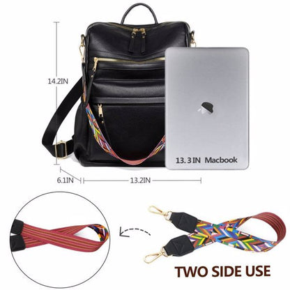 PU Leather Backpack – Stylish Large Capacity Casual Travel Bag