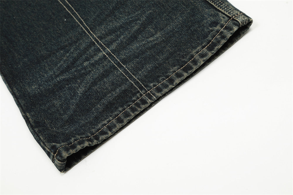 American High Street Wide Leg Denim Trousers Men