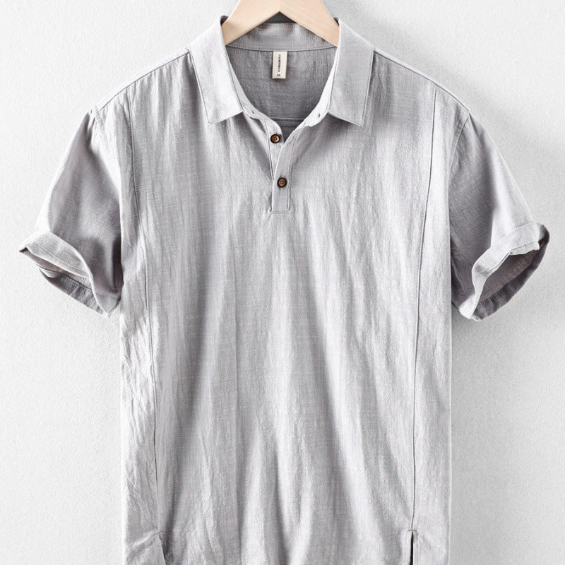 Men's Linen Shirt Solid Color