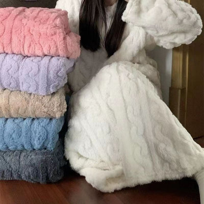 Winter Coral Fleece Sleepwear Women's Nightgown