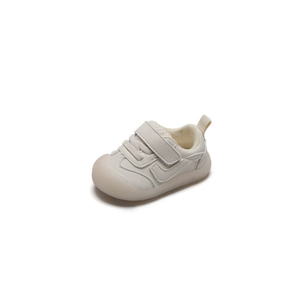 Kids’ White Shoes – Solid Color Soft Bottom Toddler Sneakers for Boys & Girls