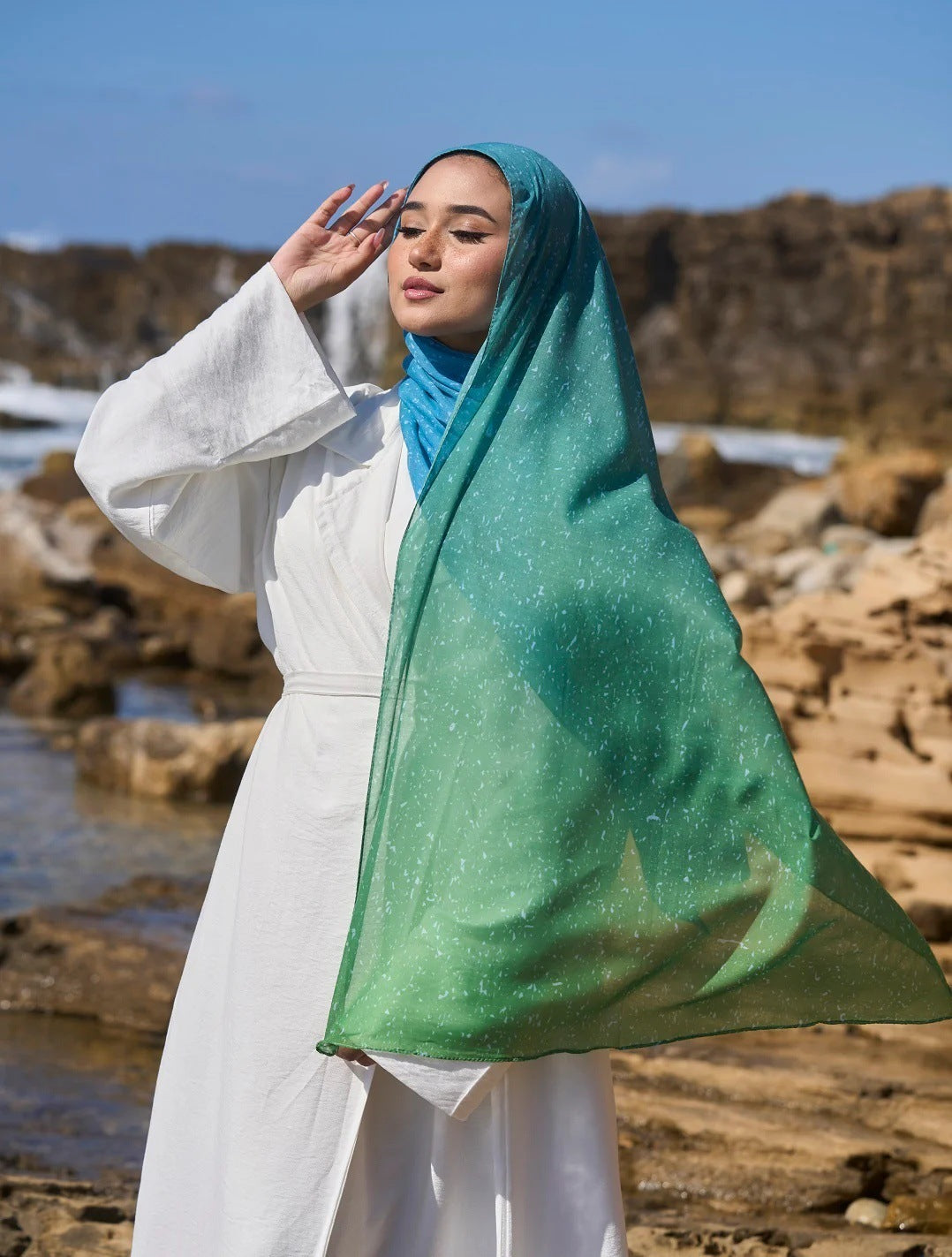 Satin Printed Hijab Printed Shawl Headscarf