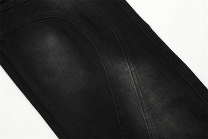 Inkjet Straight-leg Denim Overalls Men