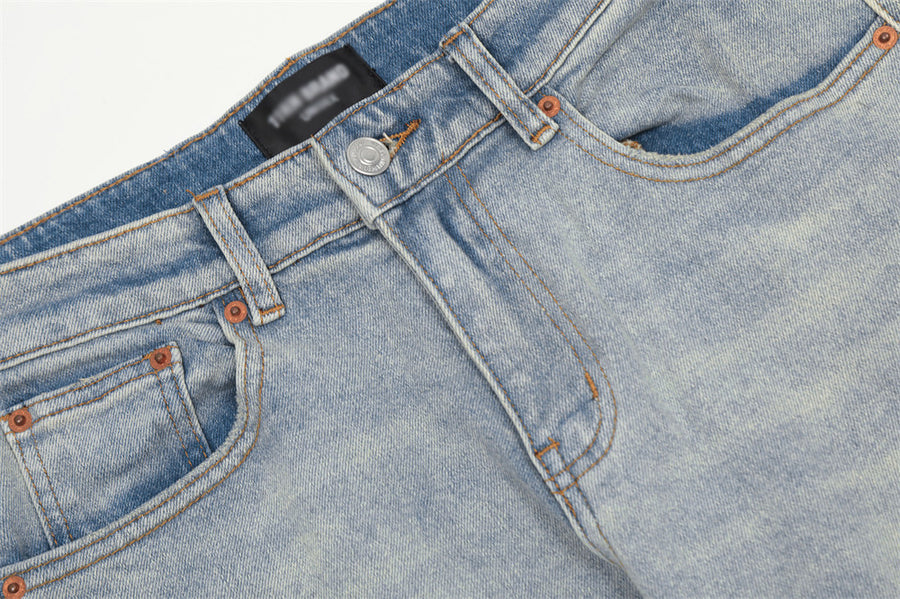 Washing Water Denim Bootcut Trousers Men