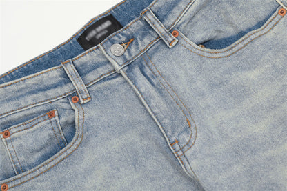 Washing Water Denim Bootcut Trousers Men