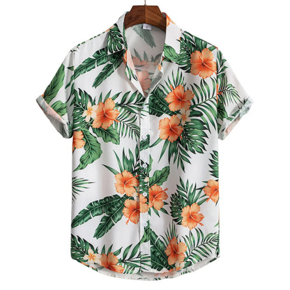 Fashion Men's Art Printed Short Sleeve Shirt