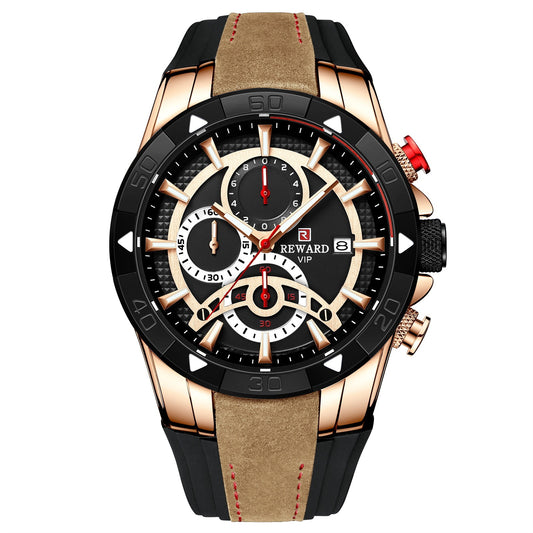 Men’s Business Quartz Watch – Six-Pin Design