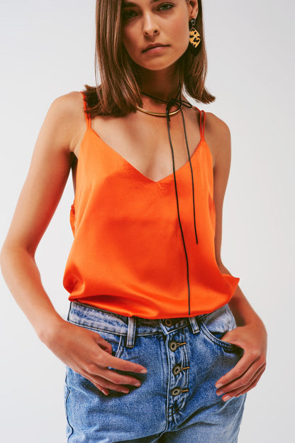 Alvaria Satin Open-Back Crop Top