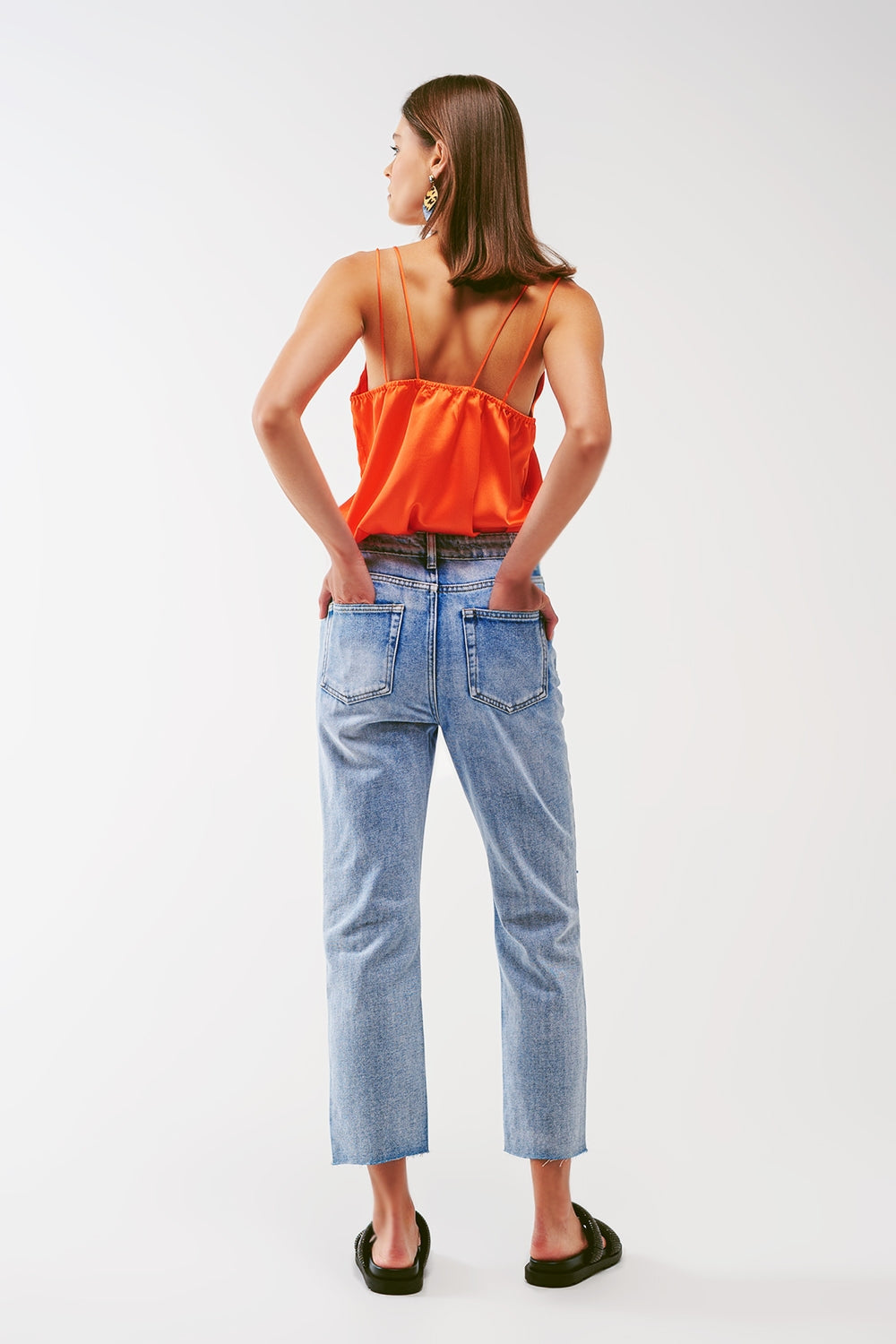 Alvaria Satin Open-Back Crop Top