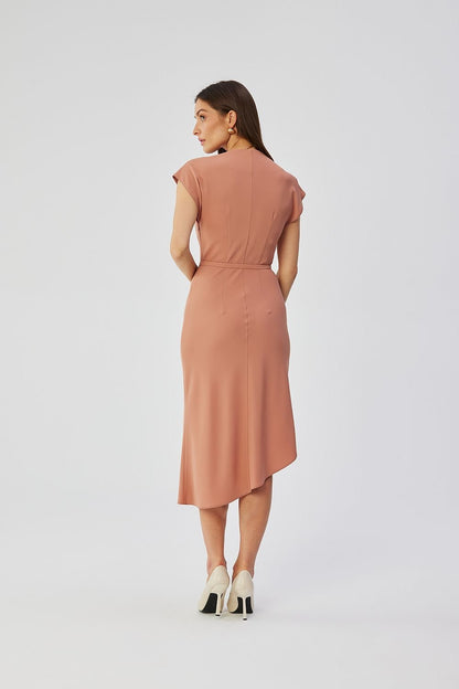 Calerra Asymmetric Midi Pencil Dress