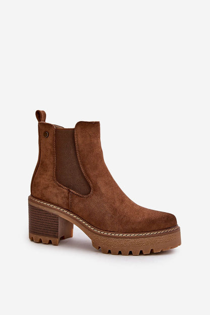 Velmorin Suede Block Heel Boots