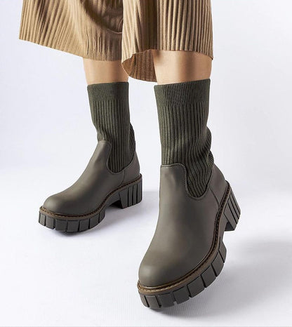 Avidra Knit Platform Boots