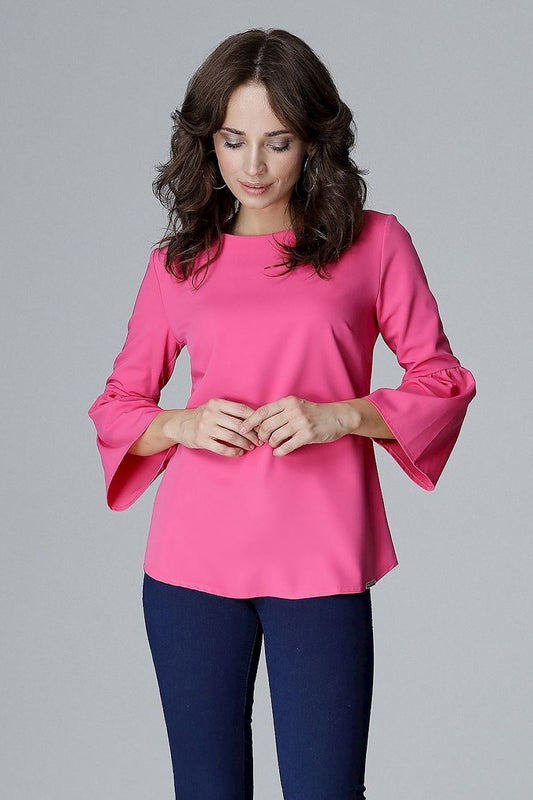Valenya Zip-Back Frill Blouse