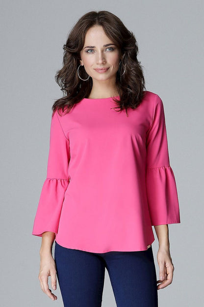 Valenya Zip-Back Frill Blouse