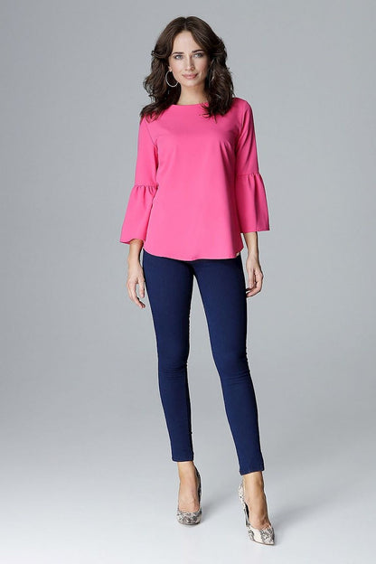 Valenya Zip-Back Frill Blouse