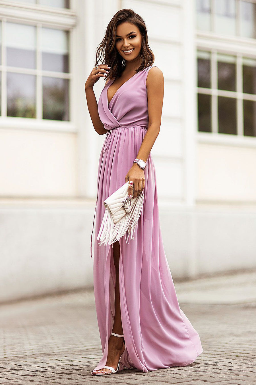 Plus Size Lorentia Chiffon Maxi Dress