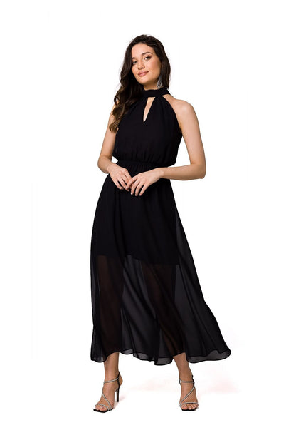 Soraya Halter Chiffon Midi Dress