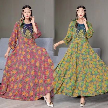 Fashion Personalized Ethnic Style Cotton Dress