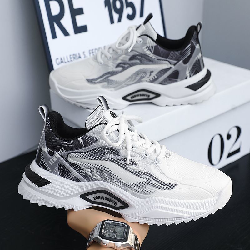 Men’s Spring Casual Mesh Sneakers – Breathable Chunky Sports Shoes