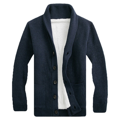 Autumn And Winter Sweater Knitwear Men's Cardigan Lapel