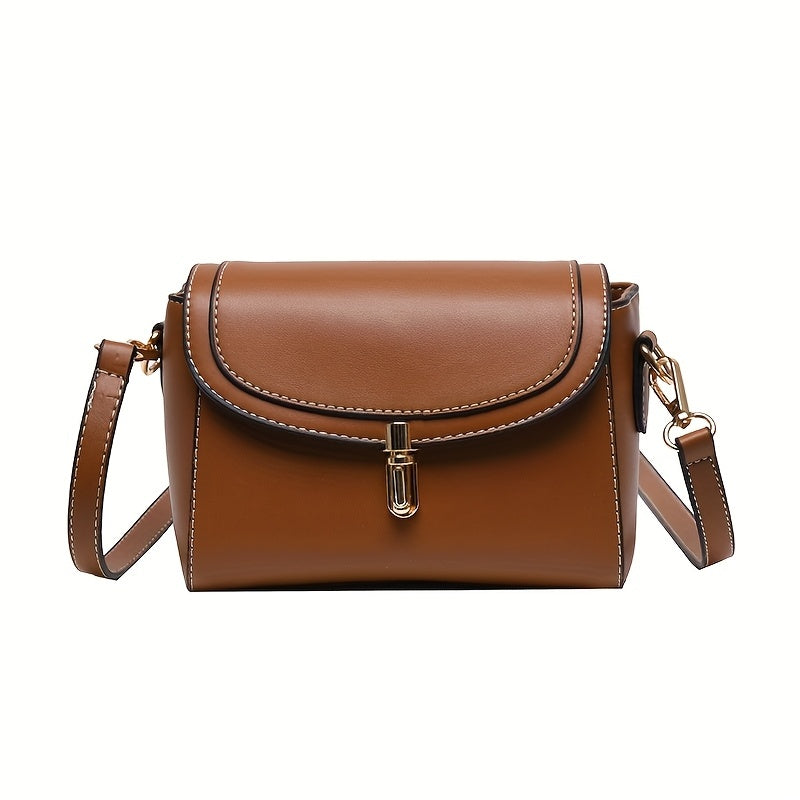 Women’s PU Shoulder Bag – Large Capacity Small Square Crossbody Handbag