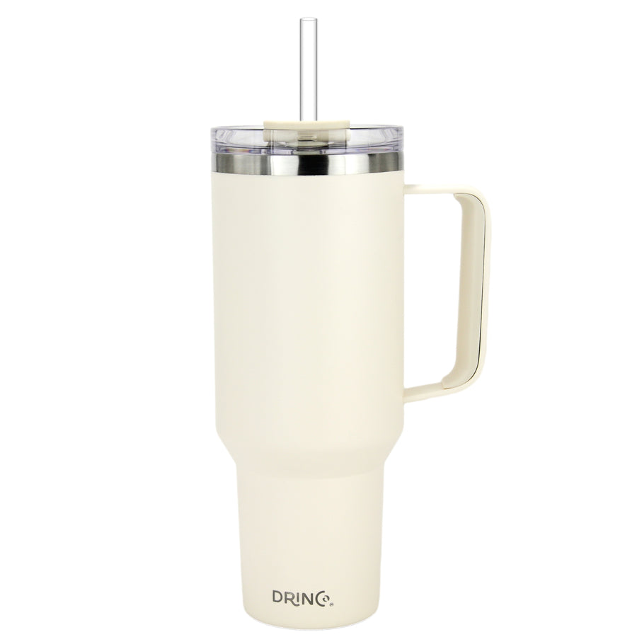 Drinco 40oz BugSur Tumbler with Handle (Oatmilk)
