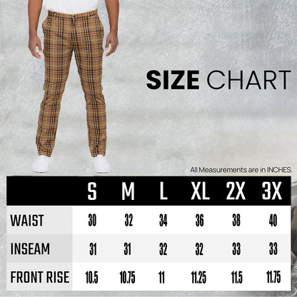 Plaid Slim Fit Trouser Pants SR010
