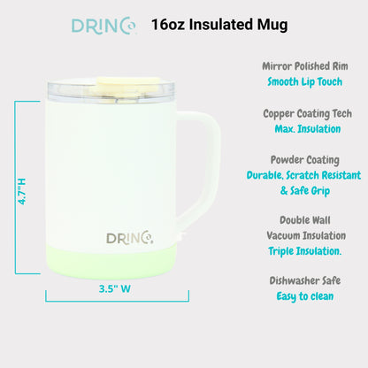 DRINCO® 16 oz Coffee Mug Vacuum Insulated Camping Mug Double Wall
