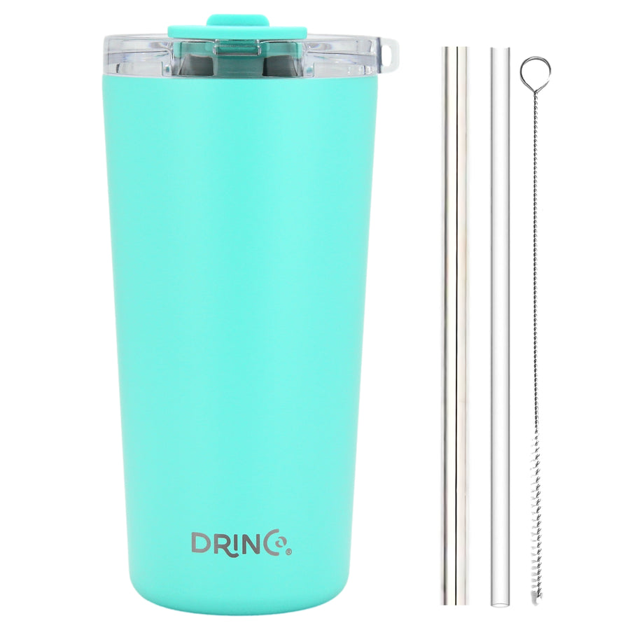 DRINCO® Seattle 20oz Insulated Tumbler Spill Proof Lid w/straw-Teal