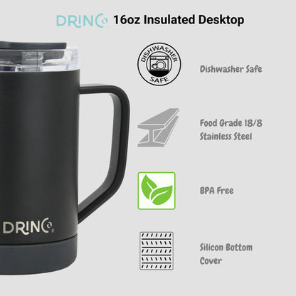 DRINCO® 16 oz Coffee Mug Vacuum Insulated Camping Mug Double Wall