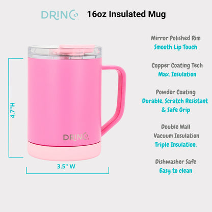 DRINCO® 16 oz Coffee Mug Vacuum Insulated Camping Mug Double Wall