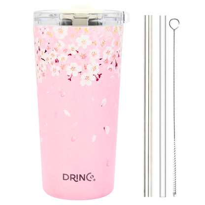 DRINCO® Seattle 20oz Insulated Tumbler Spill Proof Lid w/straw-Sakura