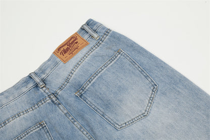 American High Street Wide Leg Denim Trousers Men