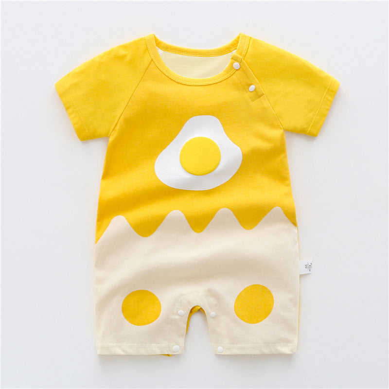 Baby Boys’ Summer Jumpsuit – Thin Cotton Short Sleeve Toddler Clothes