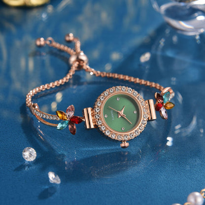 Women’s New Fashion Round Quartz Watch with Adjustable Bracelet