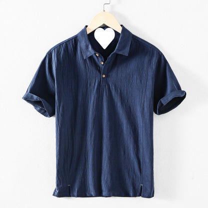 Men's Linen Shirt Solid Color