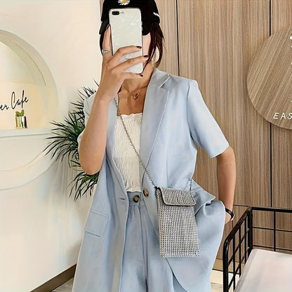 Women’s Glitter Rhinestone Crossbody Bag – Sequin Evening Purse & Wedding Handbag