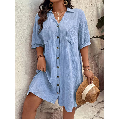 Women's Cotton Shirt Dress