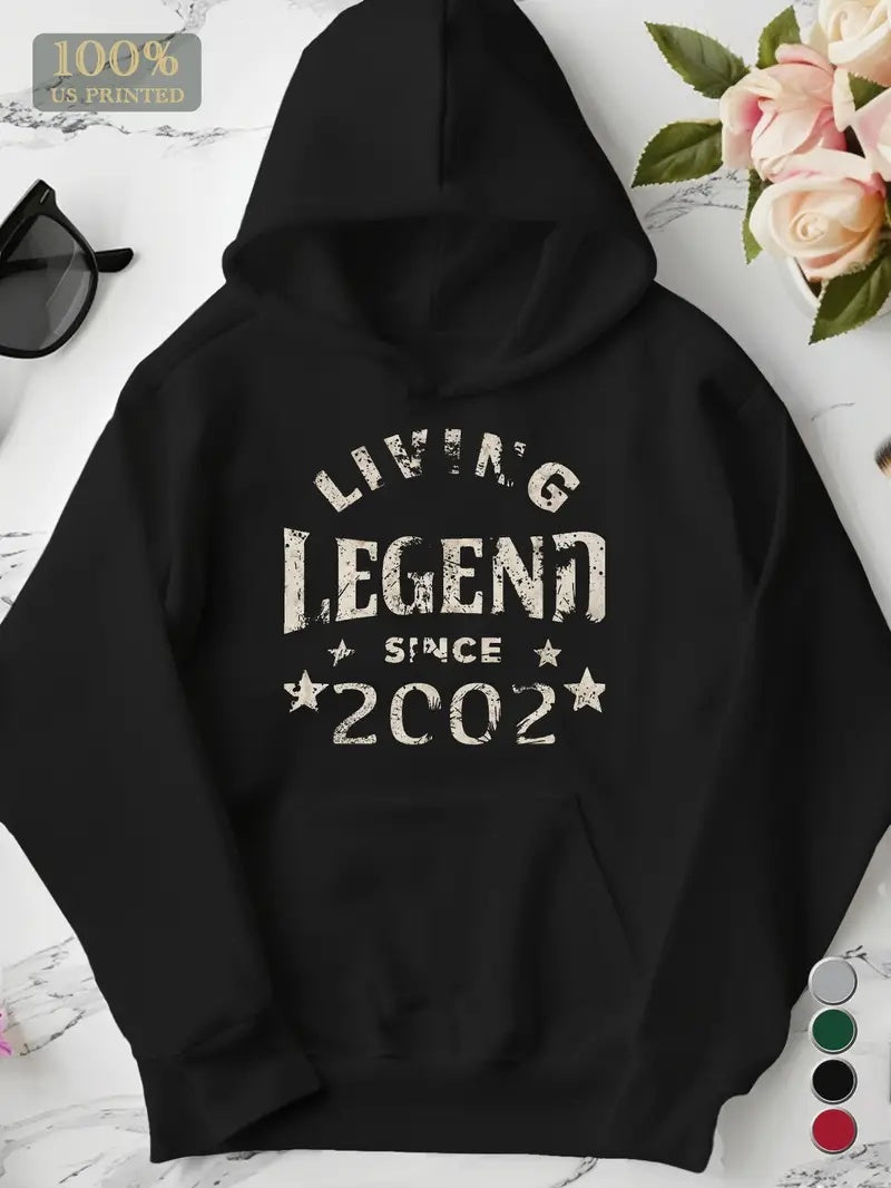 European And American Women's Letter Printed Hooded Sweatshirt