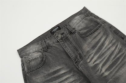 Punk Make Old Ripped Denim Trousers Men