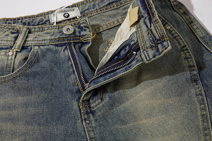 Fashion Denim Straight Mopping Pants Men