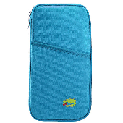 Travel Passport Wallet – Water-Repellent Zipper Case with 12 Card Slots, Ticket & ID Holder, Phone & Document Organizer