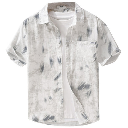 Summer Menswear Simple Printed All-matching Short Sleeve