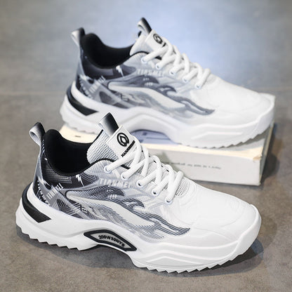 Men’s Spring Casual Mesh Sneakers – Breathable Chunky Sports Shoes
