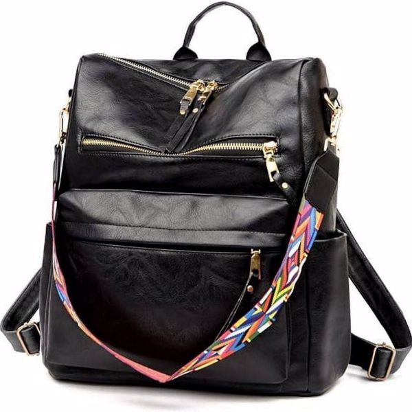 PU Leather Backpack – Stylish Large Capacity Casual Travel Bag