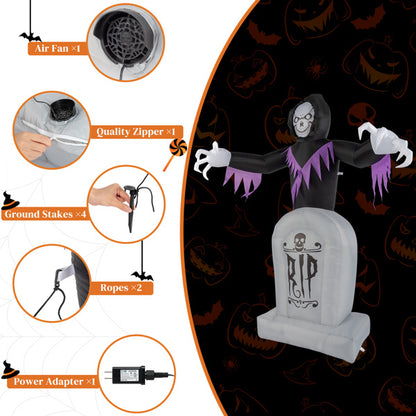 Grim Reaper And Grave, Halloween Inflatable Decoration