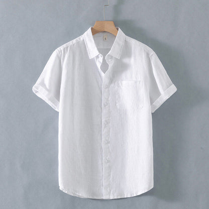 Loose Casual Linen Short-sleeved Shirt