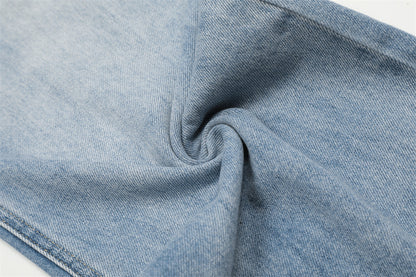 American High Street Wide Leg Denim Trousers Men